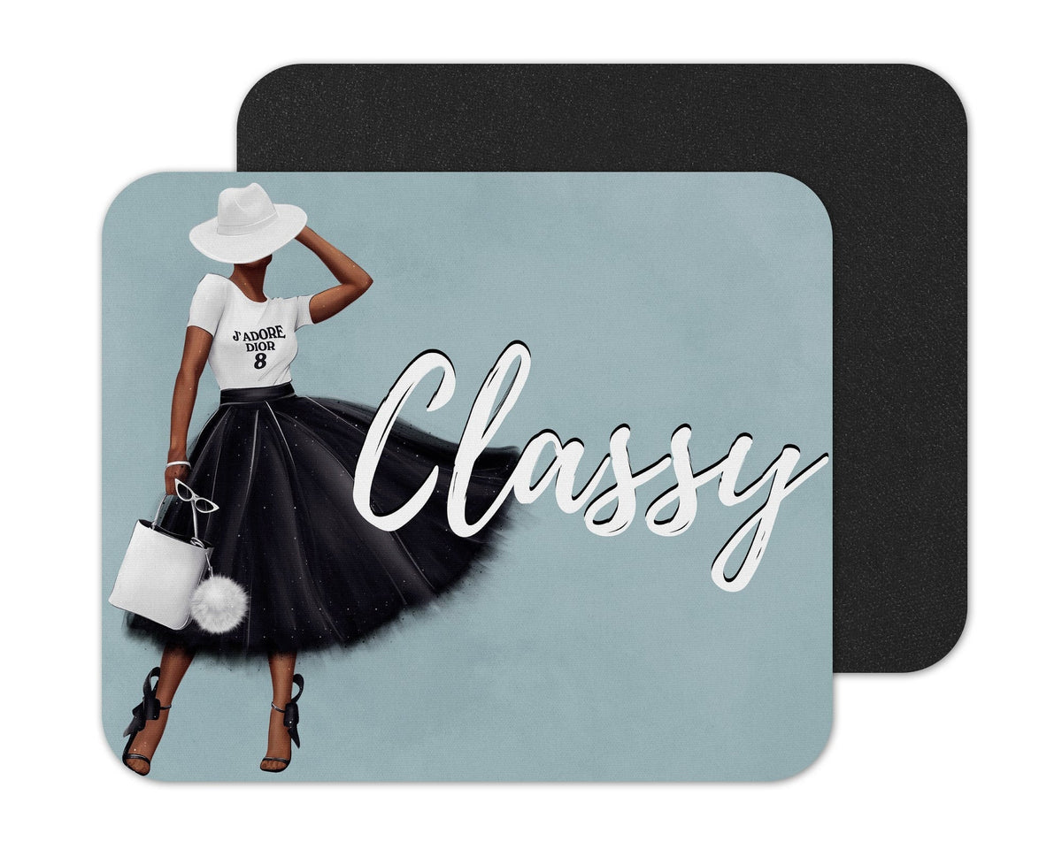 Mouse Pads collection - Black Woman Classy Mouse Pad